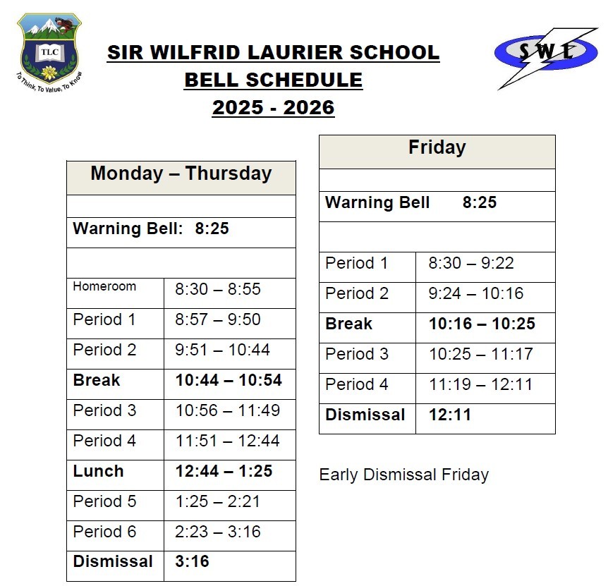 Bell Schedule 2025 2026